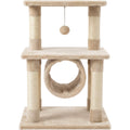 Fgbmx Low Kitten Cat Tree Oatmeal 30 in with Tunnel