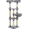Fgbmx Slim Cat Tower Gray 58 in with Twin Perches